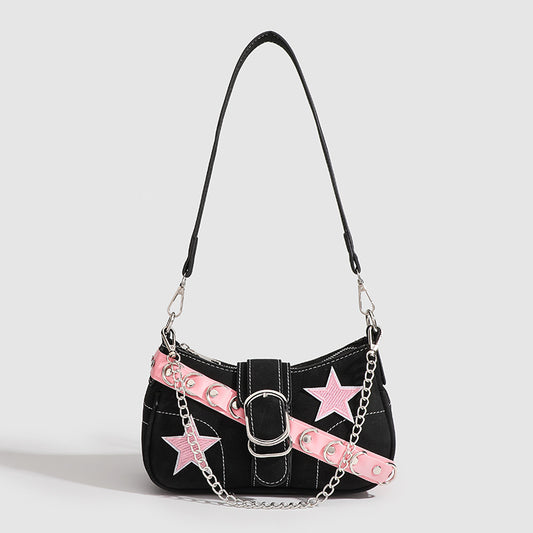 Star Belt Chain Trendy Shoulder Bag