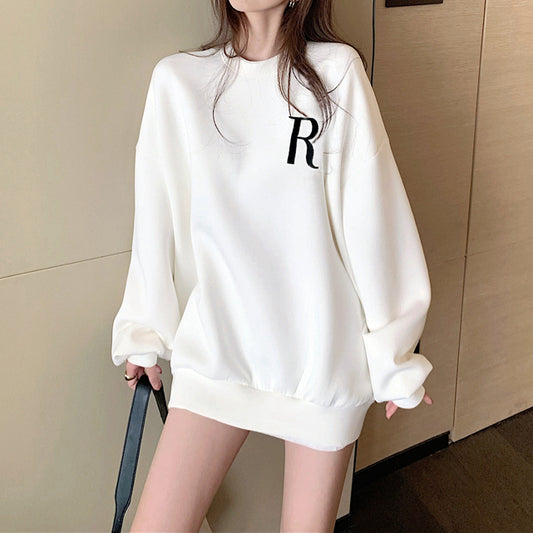 Letter Loose Casual Long Sleeve Sweatshirt