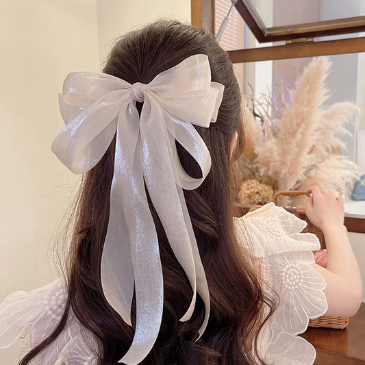 Big Bow Ribbon Ribbon Spring Hairpin