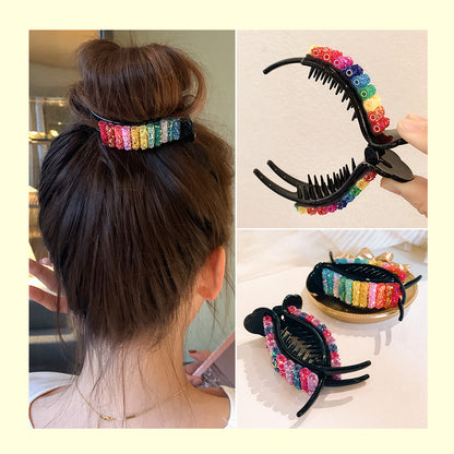 Rainbow Meatball Hairstyle Clip Hair Accessories