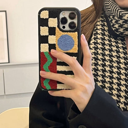 Towel Embroidered Geometric iPhone Case