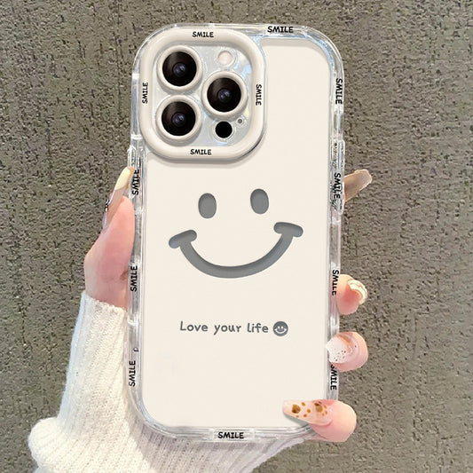 Simple Smiley Face Transparent iPhone Case