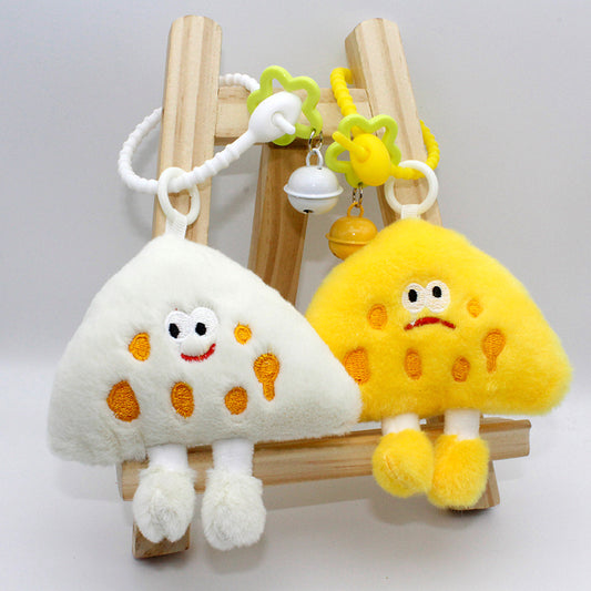 Funny Cheese Bell Plush Bag Pendant