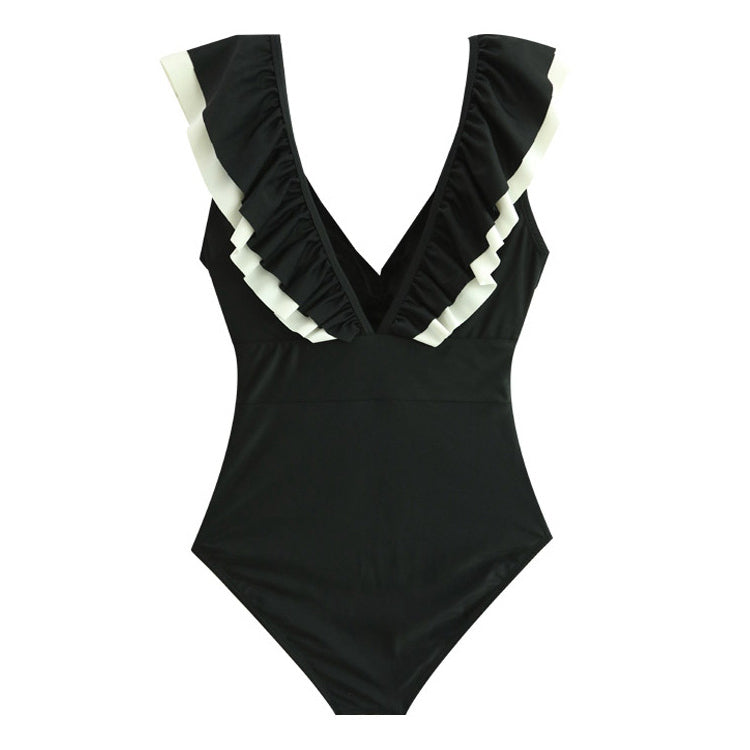 Ruffle Swimsuit Sleeveless One-Piece Swimwear