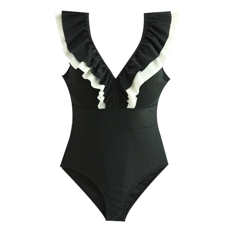 Ruffle Swimsuit Sleeveless One-Piece Swimwear