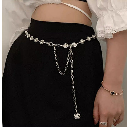 Silver Metal Chain Clothing Decoration Belt