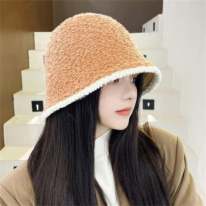 Basin Knitted Plush Bucket Fashionable Versatile Hat