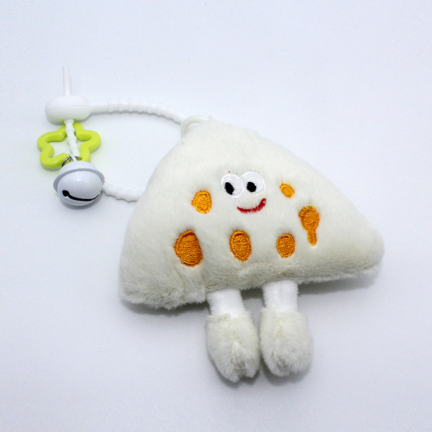 Funny Cheese Bell Plush Bag Pendant