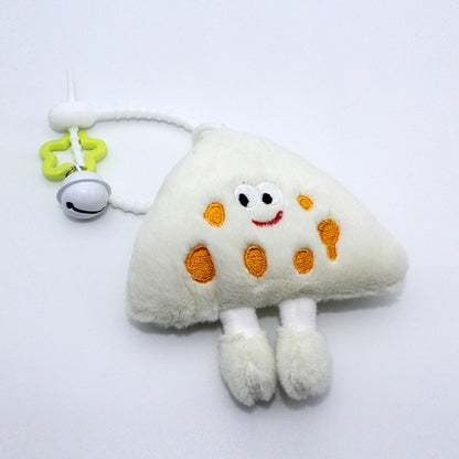 Funny Cheese Bell Plush Bag Pendant