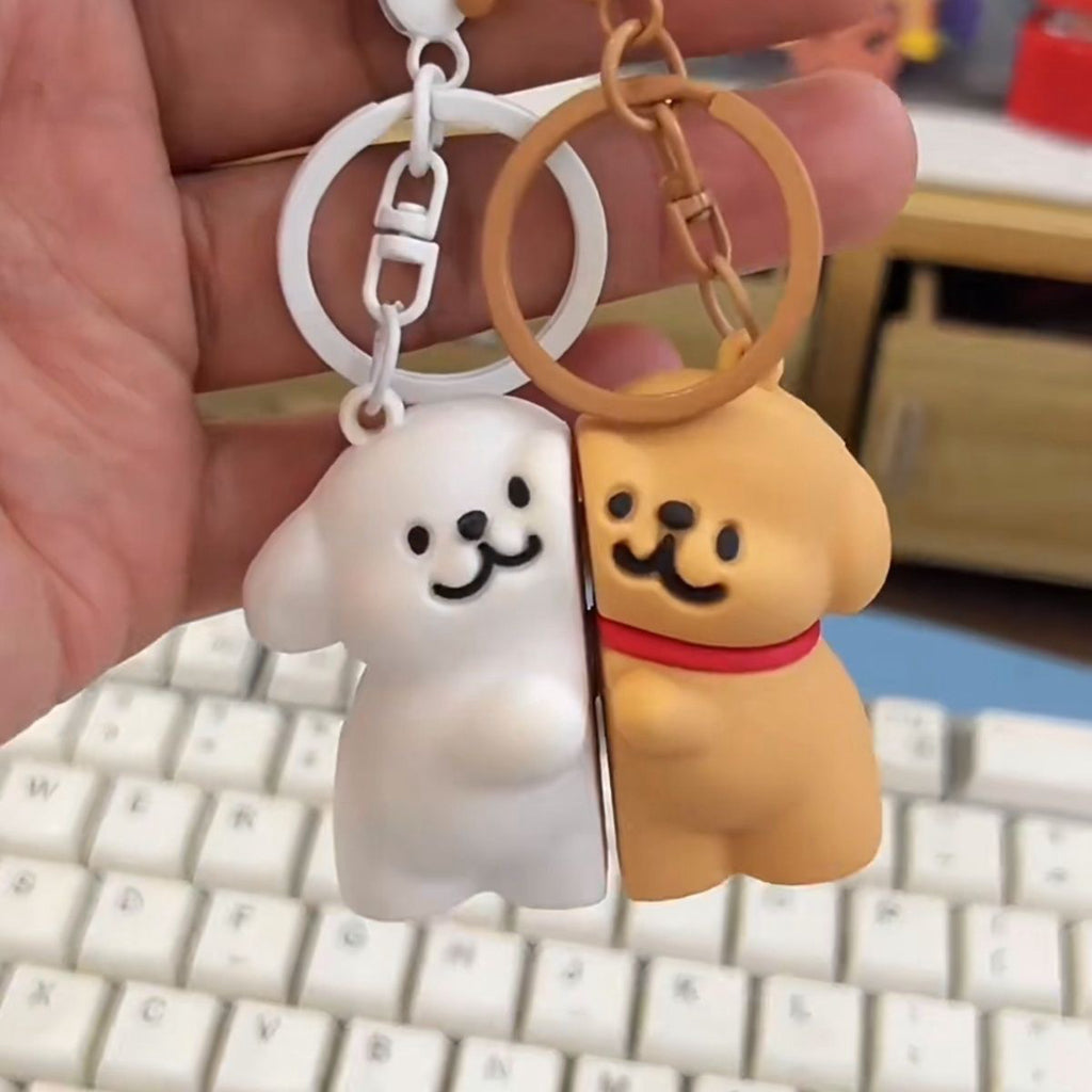 Magnetic Cartoon Puppy Keychain Bag Pendant