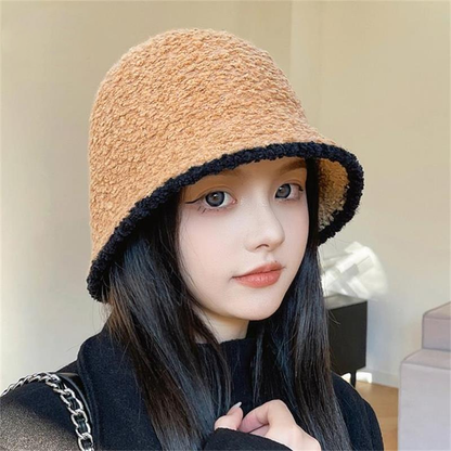 Basin Knitted Plush Bucket Fashionable Versatile Hat