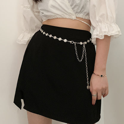 Silver Metal Chain Clothing Decoration Belt