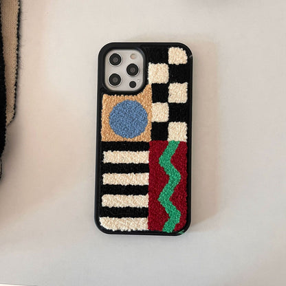 Towel Embroidered Geometric iPhone Case