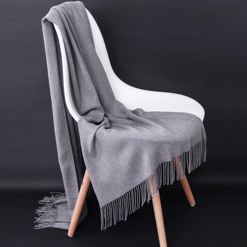 Pure Cashmere Tassel Warm Scarf