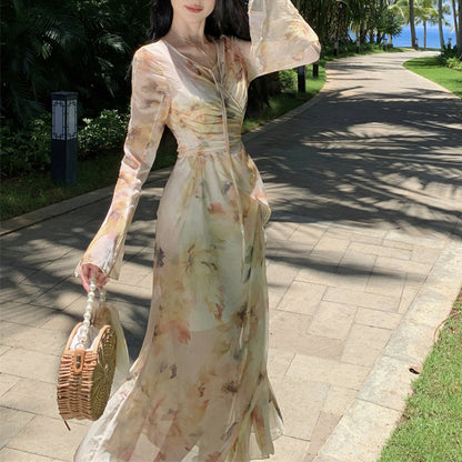 Colorful Fashionable And Elegant Long Dress With Petticoat