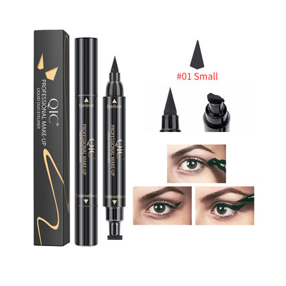 Waterproof Quick-Drying 2-In-1 Stamp Eyeliner Pen