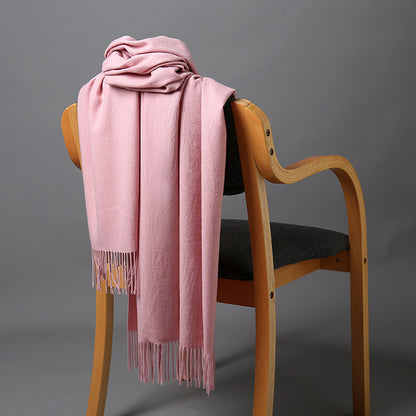 Pure Cashmere Tassel Warm Scarf