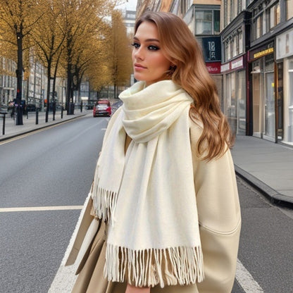 Pure Tassel Thick Warm Shawl Scarf