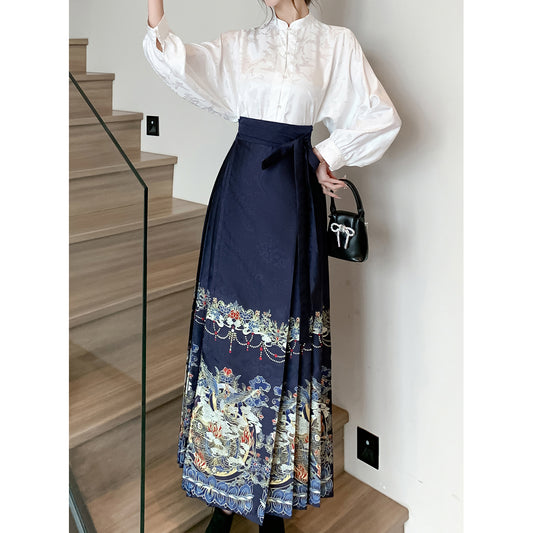 Commuter Long Sleeve Shirt Set Skirt