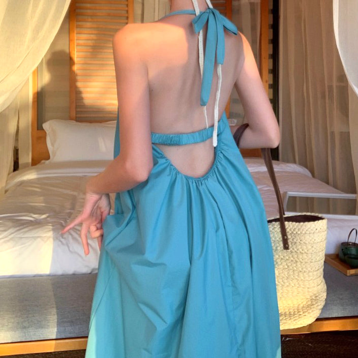 Resort Style Loose Backless Long Dress