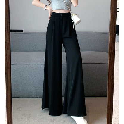 Split Loose Wide-Leg Casual High-Waist Pants