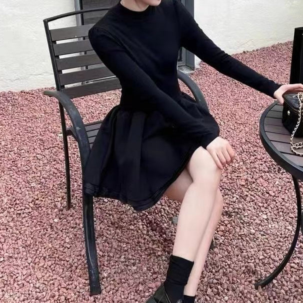 Threaded Princess Style Inner Black Dress