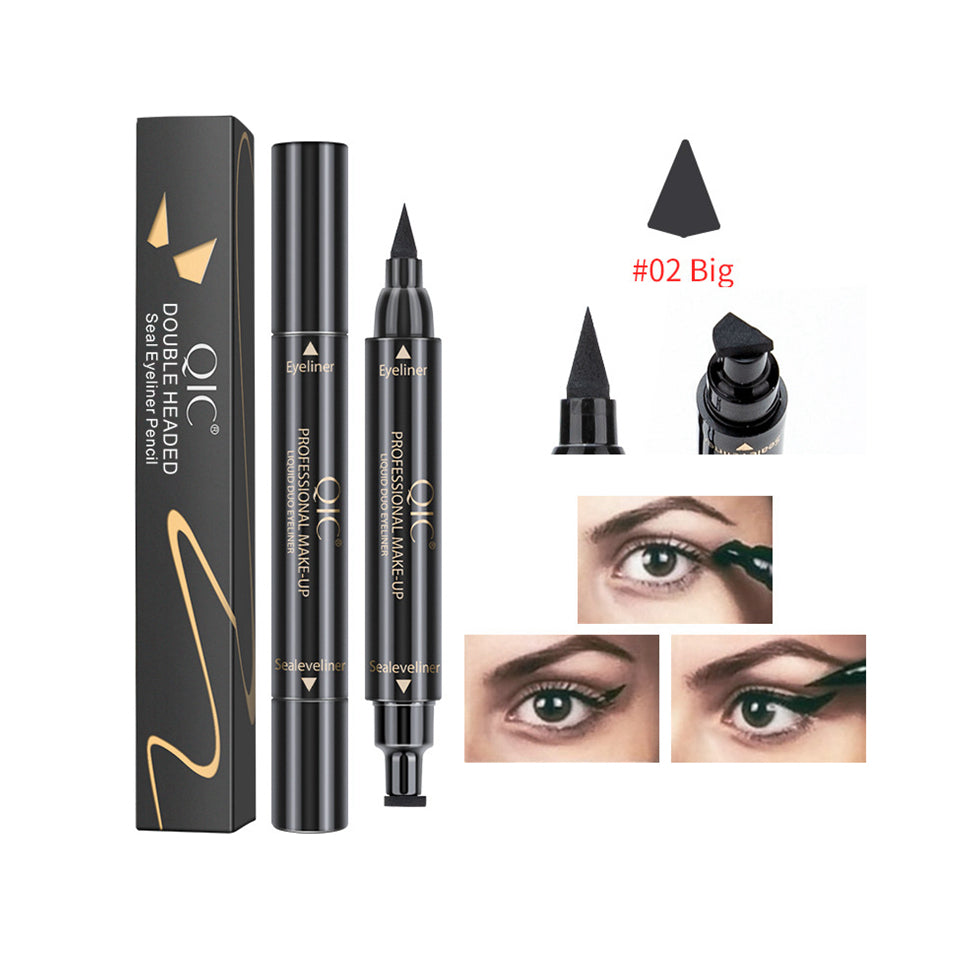 Waterproof Quick-Drying 2-In-1 Stamp Eyeliner Pen