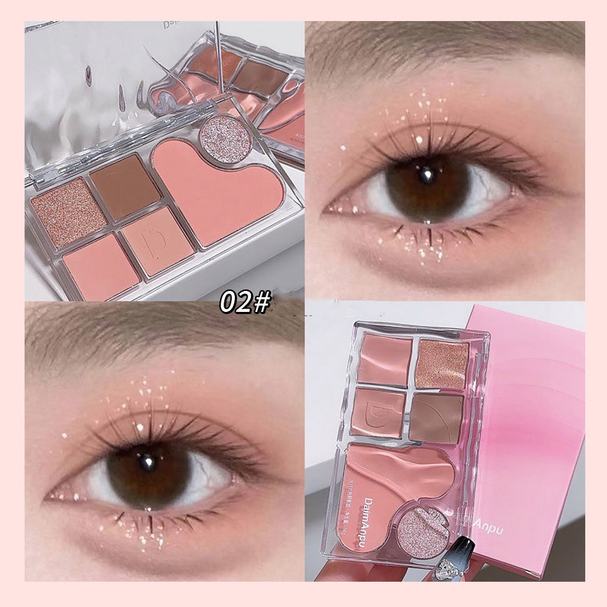 Six Color Delicate Makeup Matte Eye Shadow Plate