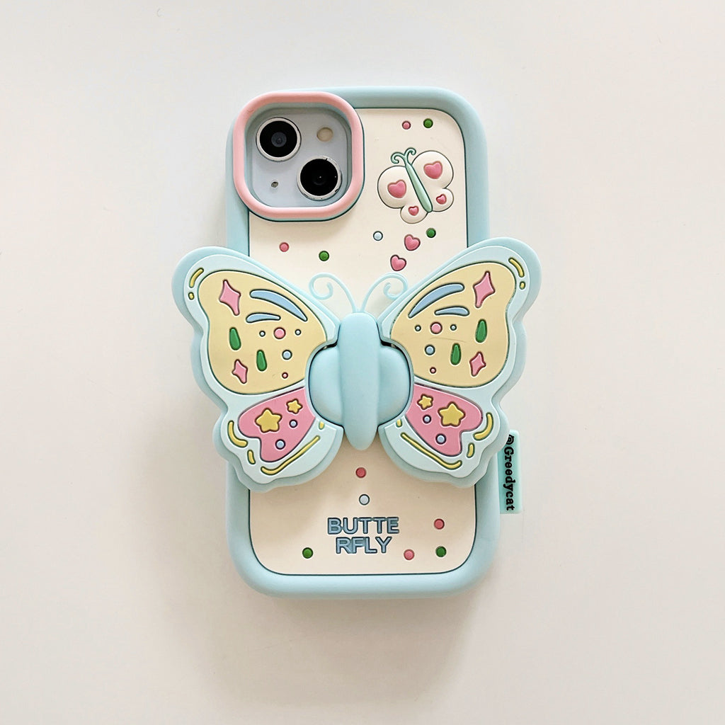 Butterfly Stand Silicone iPhone Case