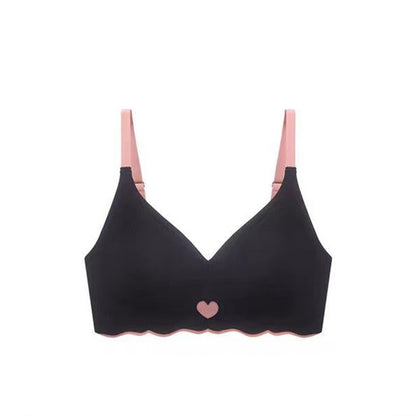 Underwear Seamless Push-Up No Steel Ring Sports Heart Bra