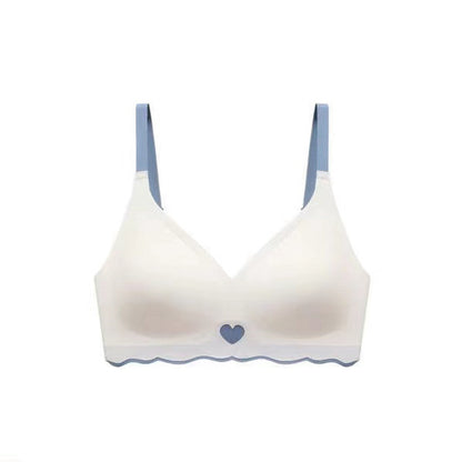 Underwear Seamless Push-Up No Steel Ring Sports Heart Bra