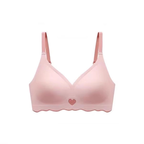 Underwear Seamless Push-Up No Steel Ring Sports Heart Bra