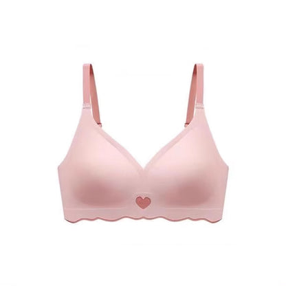 Underwear Seamless Push-Up No Steel Ring Sports Heart Bra