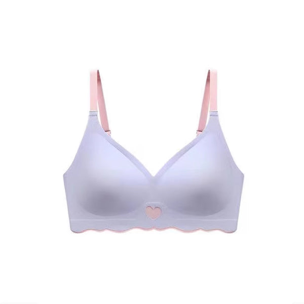 Underwear Seamless Push-Up No Steel Ring Sports Heart Bra