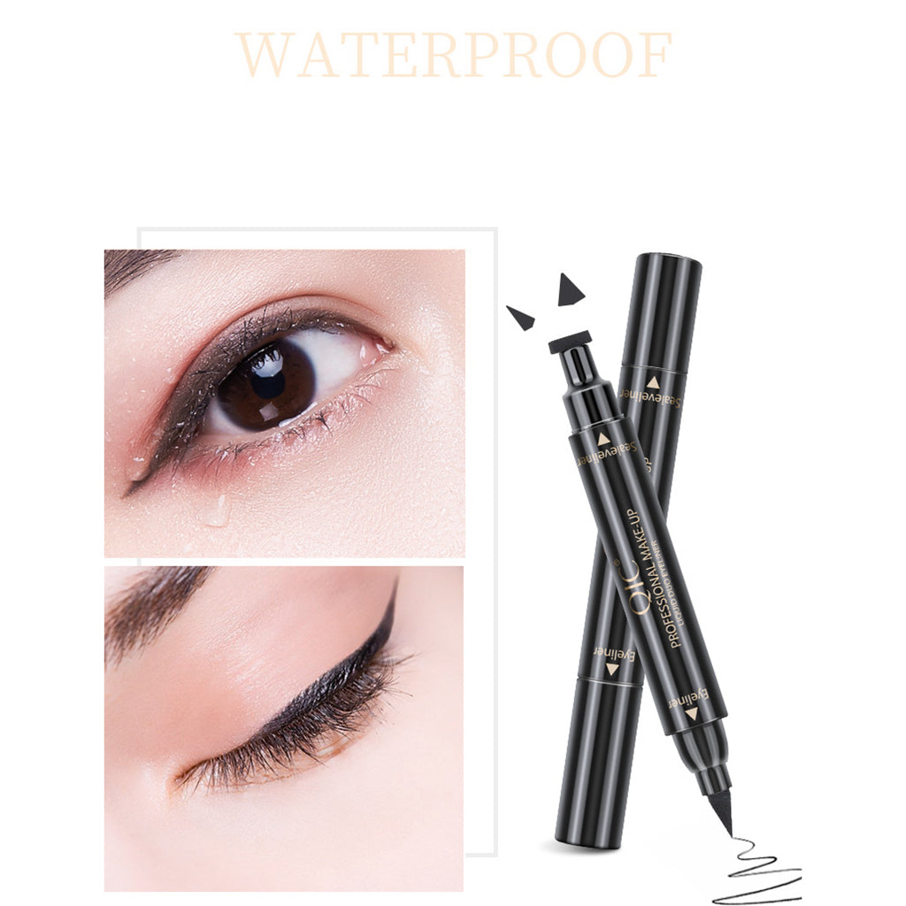 Waterproof Quick-Drying 2-In-1 Stamp Eyeliner Pen