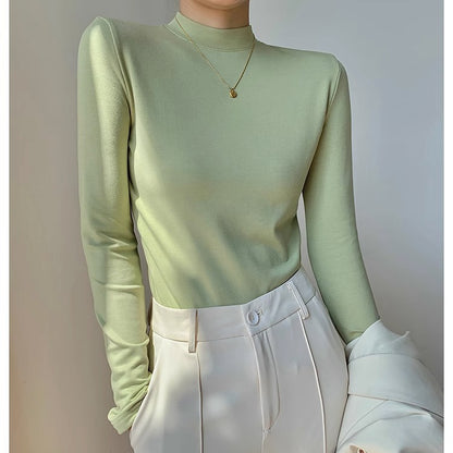 Cashmere Crew Neck Slim Knit Top