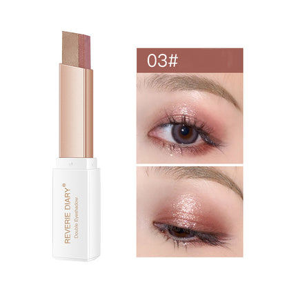 Two-Color Matte Waterproof Eyeshadow Stick