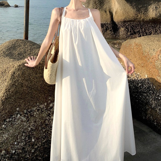 Resort Style Loose Backless Long Dress