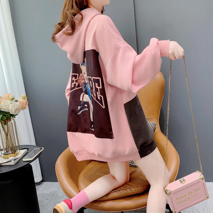 Twill Sweatshirt Large Size Hooded Top Coat