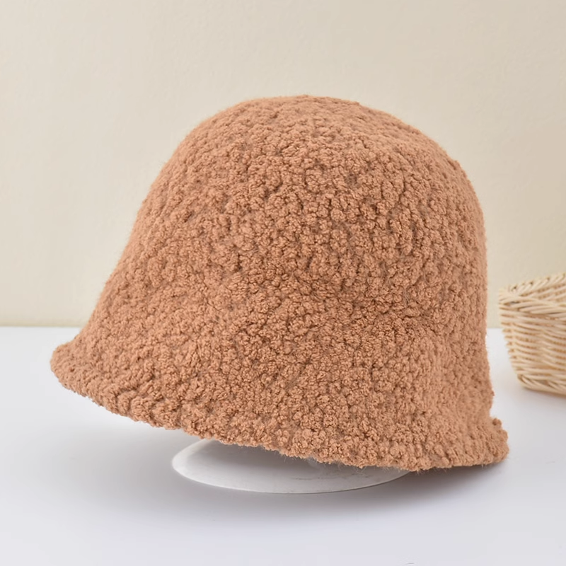 Basin Knitted Plush Bucket Fashionable Versatile Hat