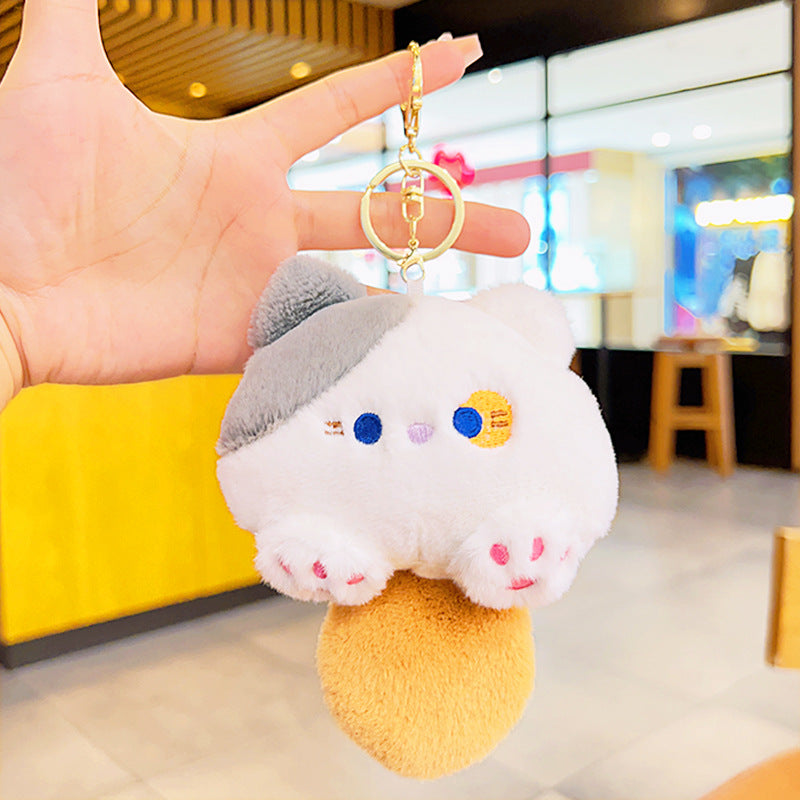 Plush Cat Keychain School Bag Pendant