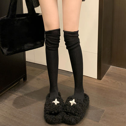 Spliced Pile Long Knee-High Spliced High Boot Socks