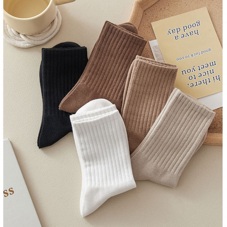 Textured Stretch Non-Slip Cotton Socks