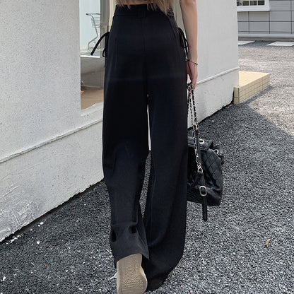 Suit Pants Straight-Leg High-Waist Trousers