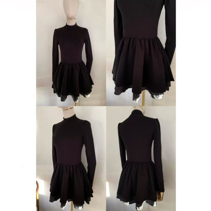 Threaded Princess Style Inner Black Dress