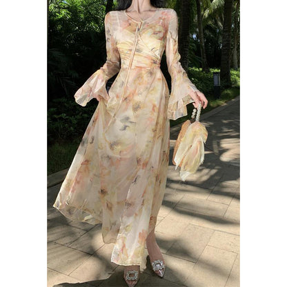 Colorful Fashionable And Elegant Long Dress With Petticoat