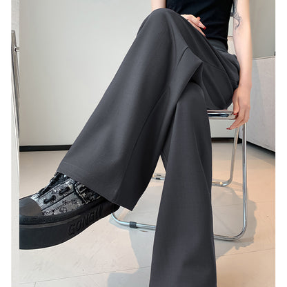 Buttoned Tassel Suit Trousers Wide Leg Pants