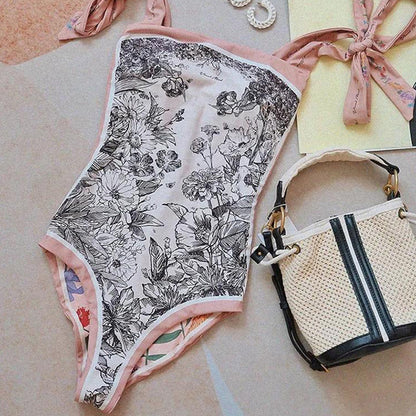 One-Piece Swimwear Reversible Strap Design Swimsuit