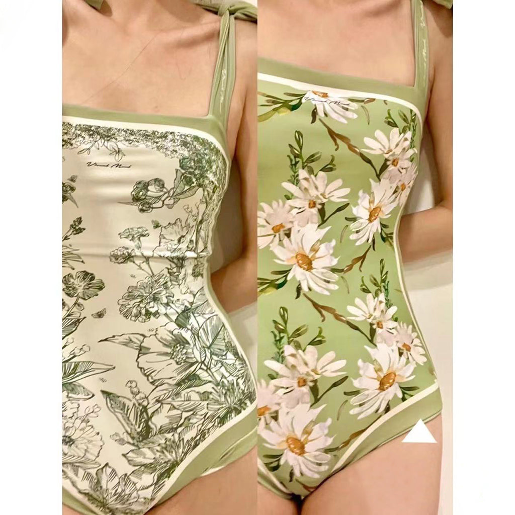 One-Piece Swimwear Reversible Strap Design Swimsuit