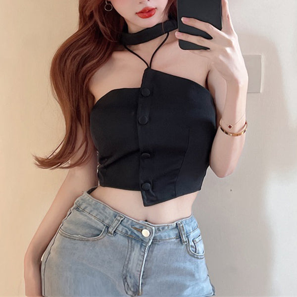 70% Irregular Halter Neck Top